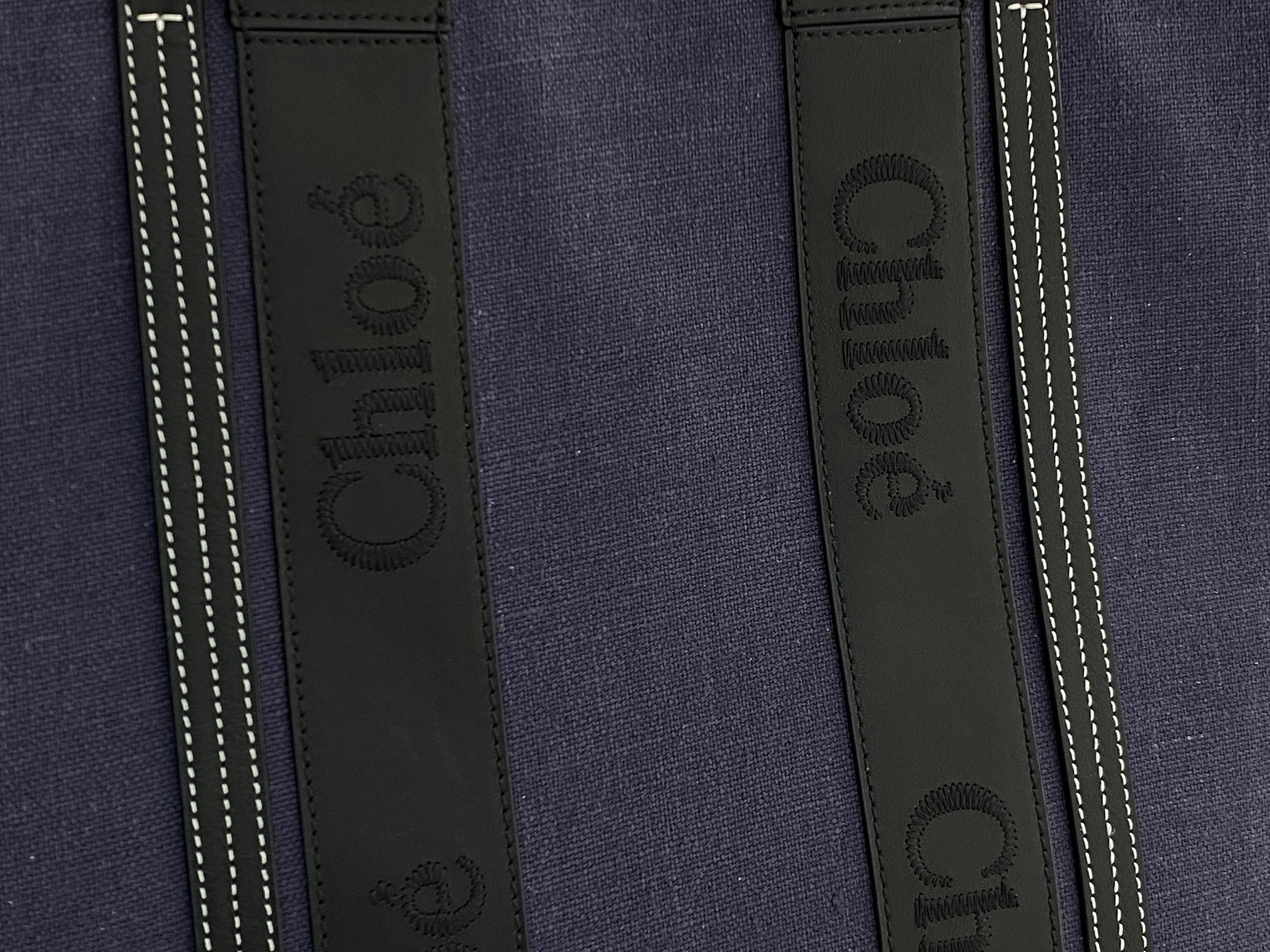 Chloe Large Woody Tote Bag In Linen 